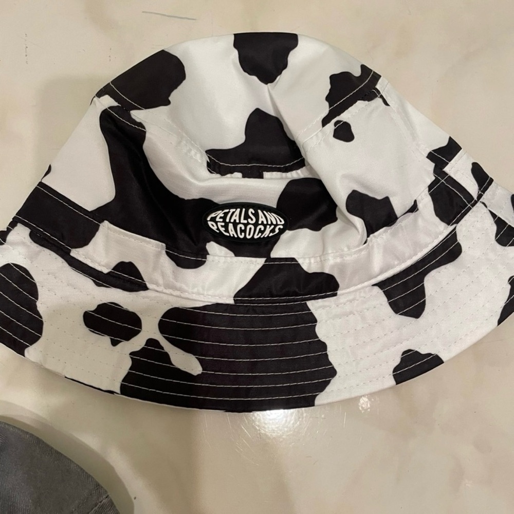 Bundle of 3 Bucket Hats – Petals and Peacocks + Solid Gray - Picture 4 of 8